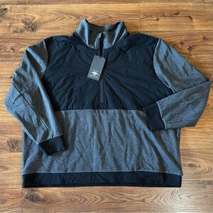 NWT Harley-Davidson Motorcycle's Mens 5XL Black Gray Quarter Zip